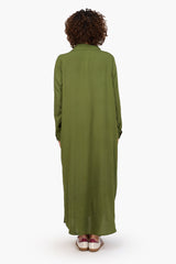 V-Collared Neck Shirt Dress