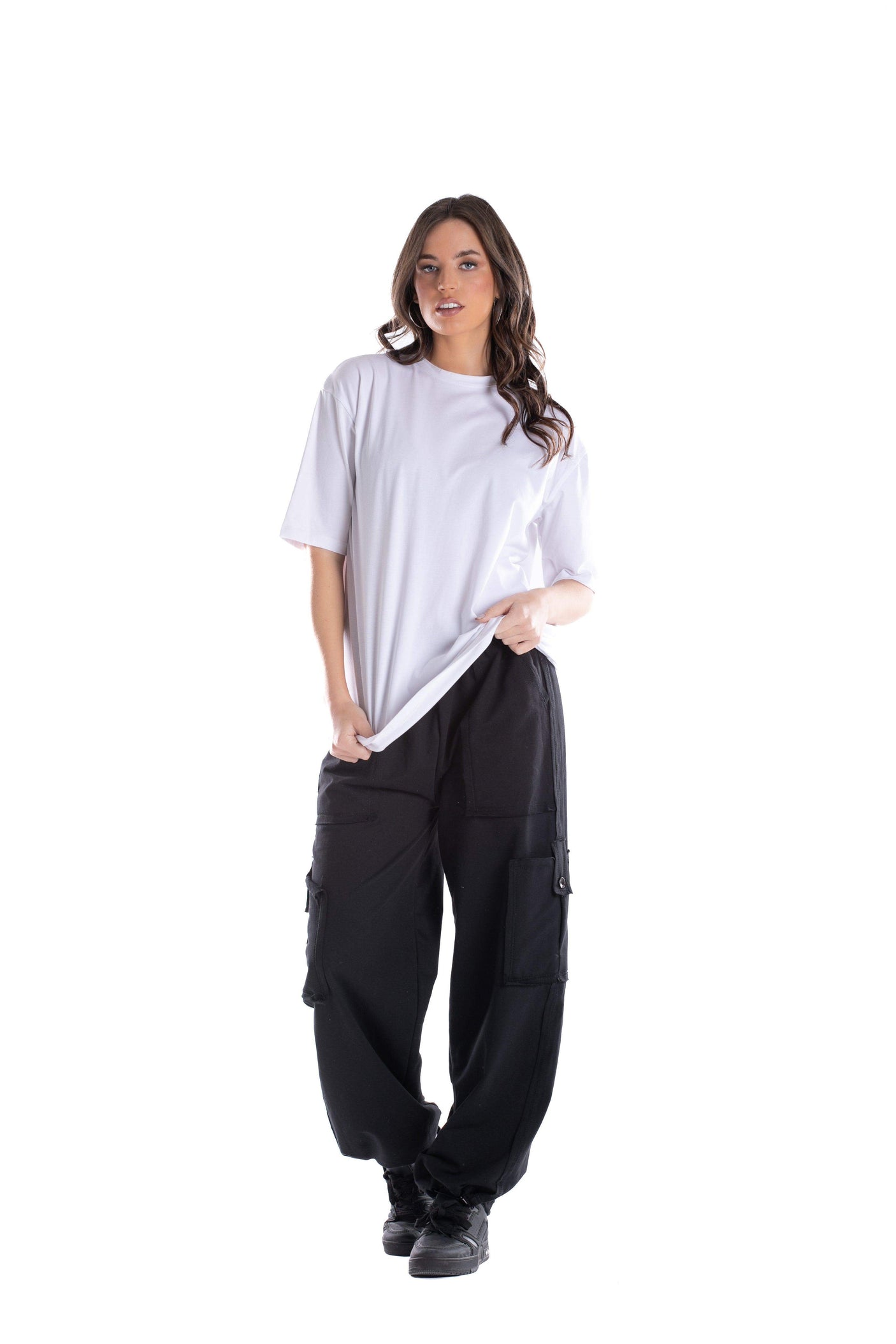 Carina -  White Cotton Lounge T-Shirt