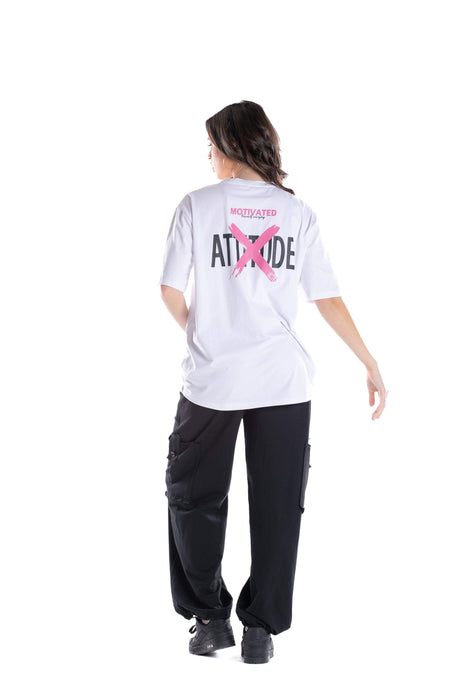Carina -  White Cotton Lounge T-Shirt