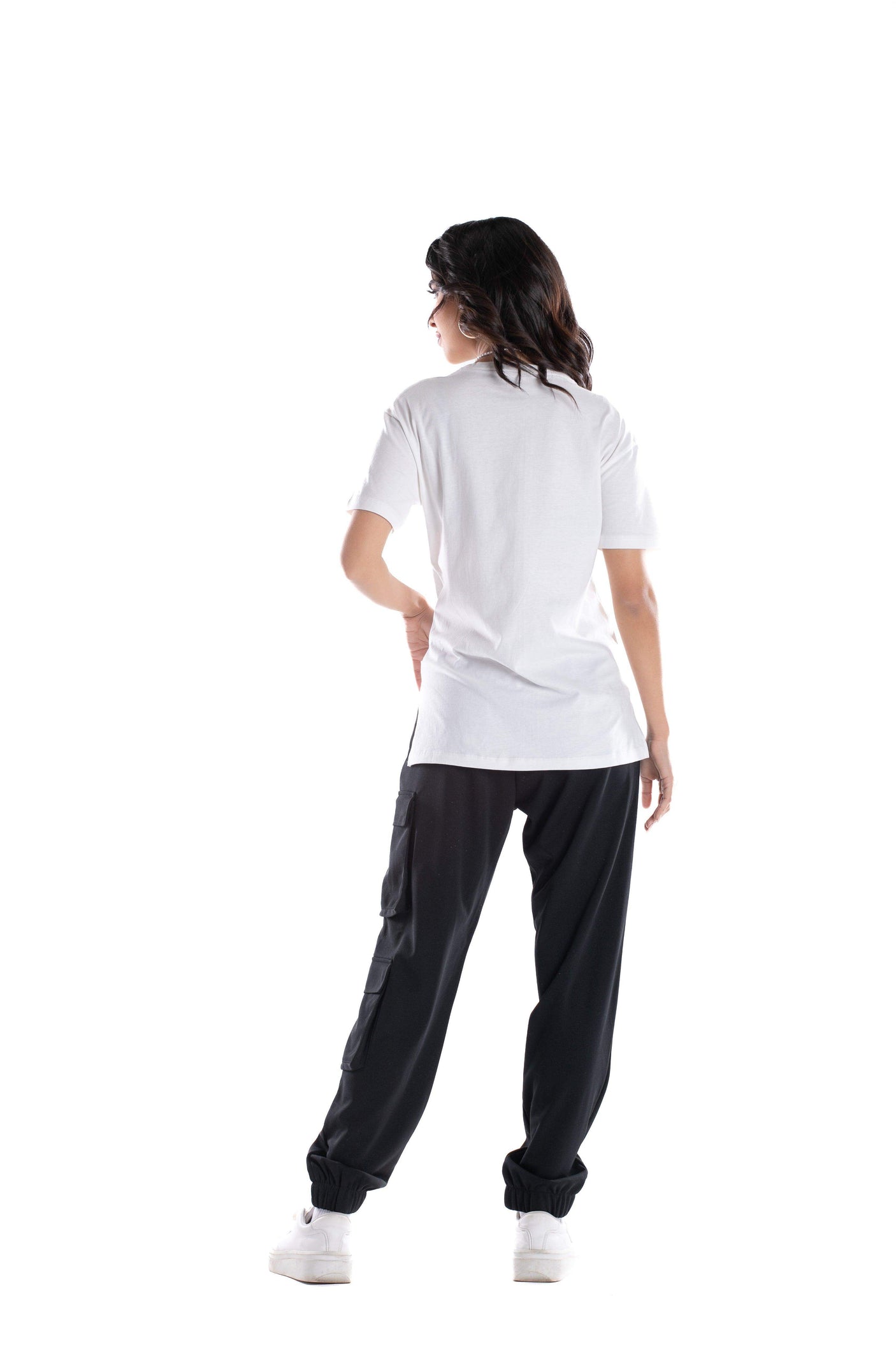 Carina -  White Cotton Lounge T-Shirt