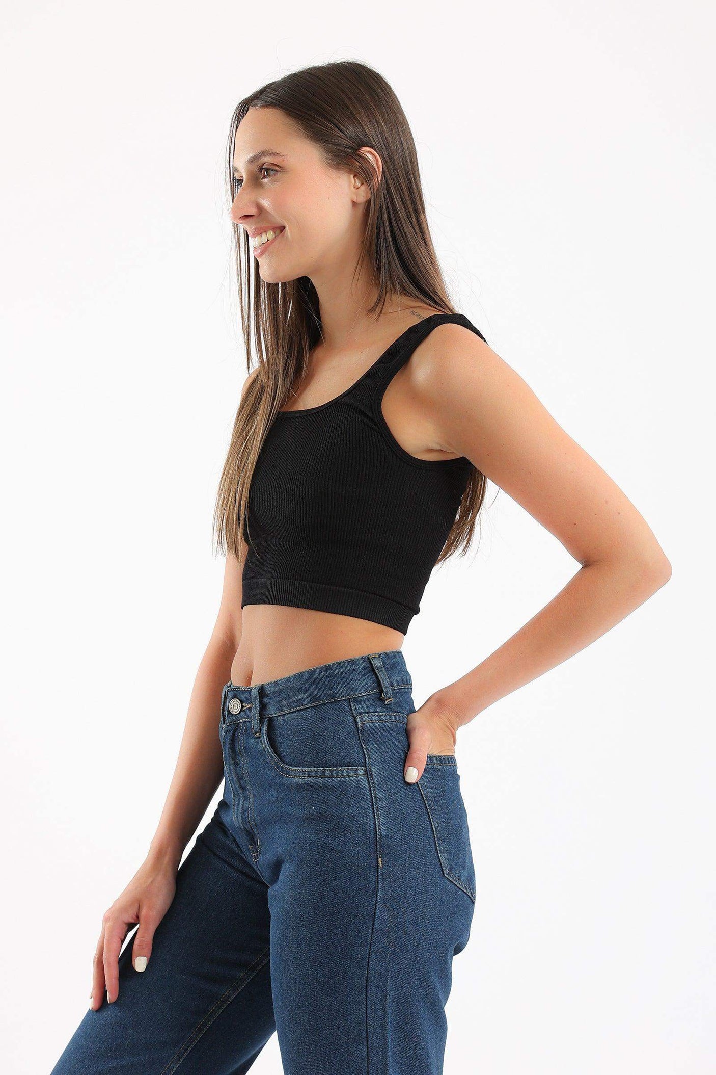 Carina -Wide Strap Crop Top