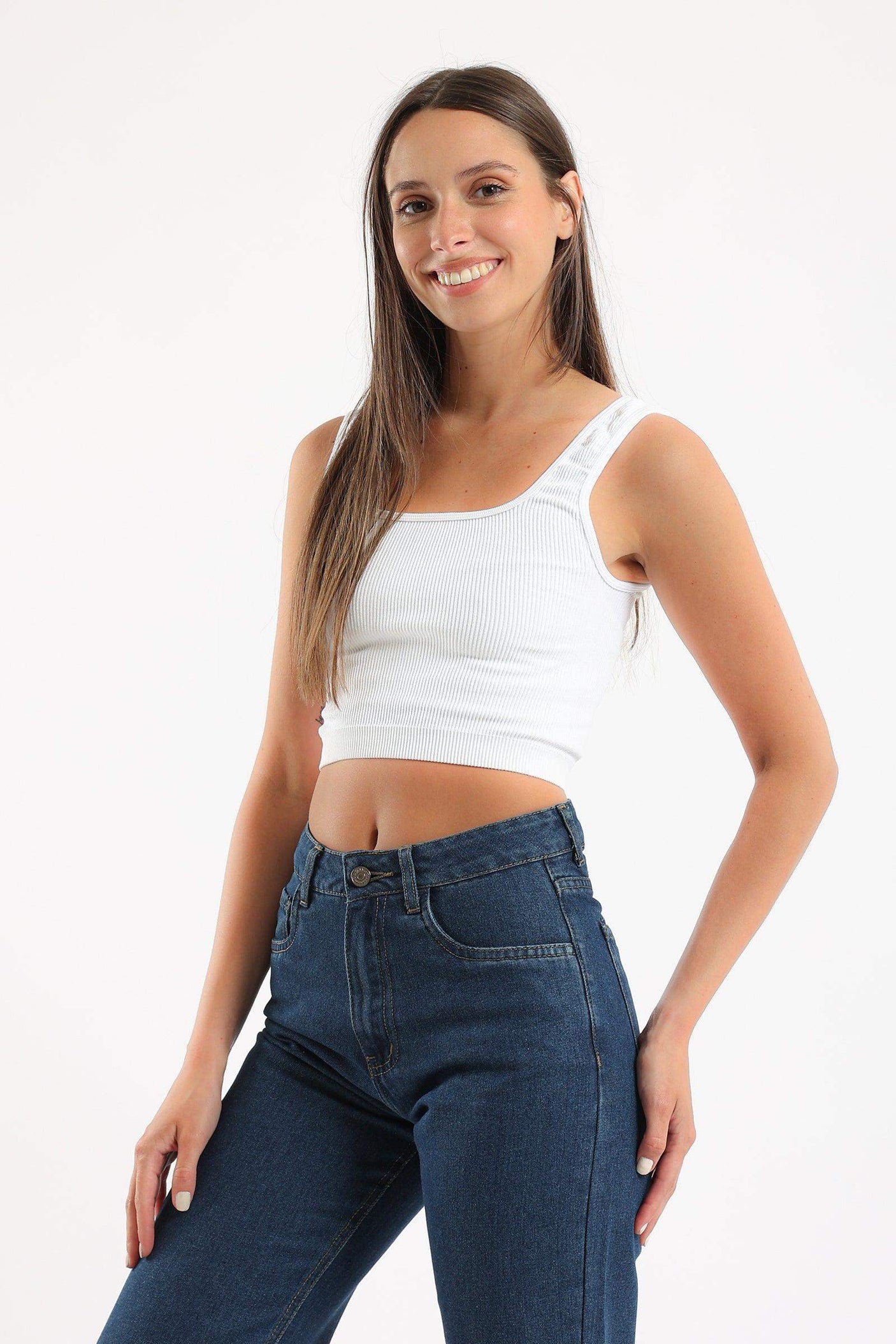 Carina -Wide Strap Crop Top