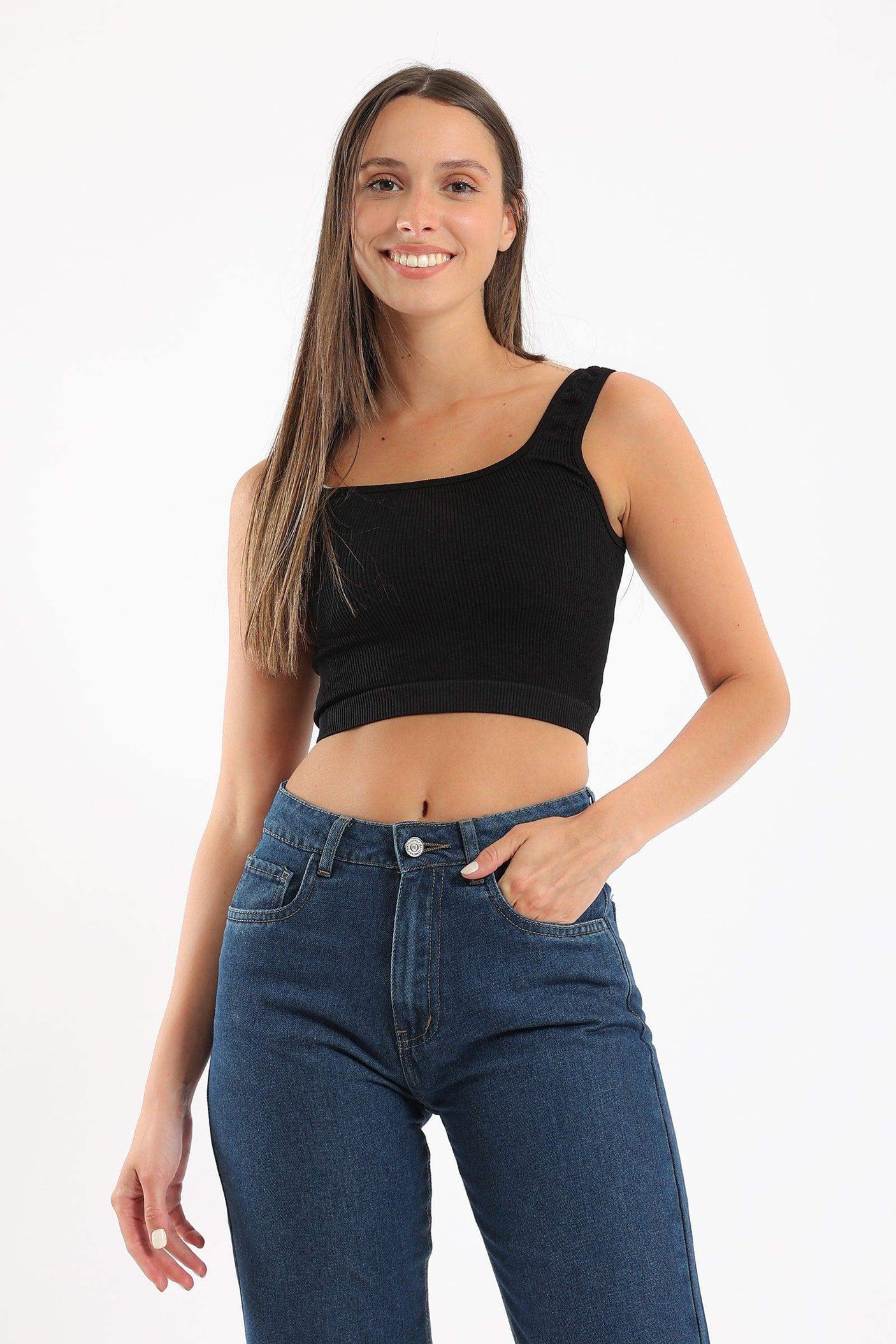 Carina -Wide Strap Crop Top