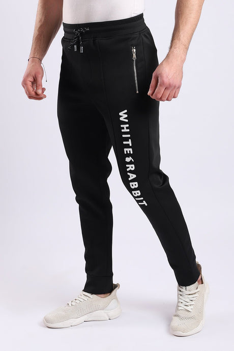 White Rabbit Thigh To Knee Printed "Whte Rabbit" Sweatpants